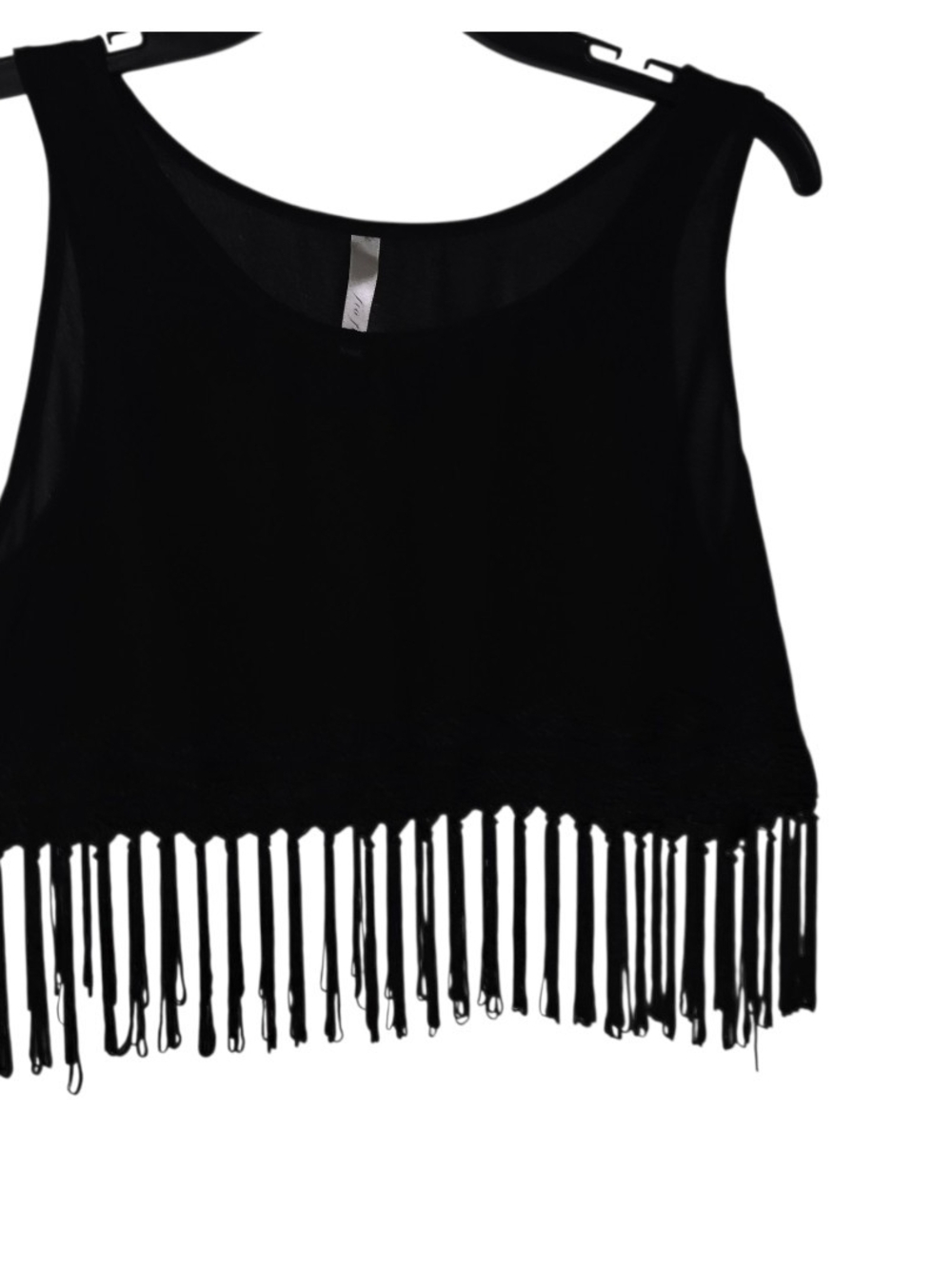 Fio Fio Sleeveless Black Cropped Top Size Large